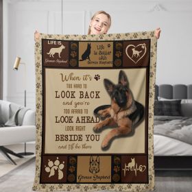 German Shepherd Dog Flannel Fleece Throw Blanket Soft German Shepherd Dog Blanket For Bed Couch 50x60