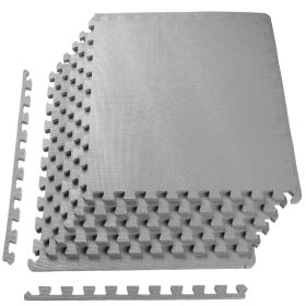 Only Supports Self Pickup  Jigsaw Sports Mat With EVA Foam Interlocking Tiles For Gymnastics And Home Gym Floor Protection, Various Sizes And Colours (Option: Grey Half inch 6pieces)