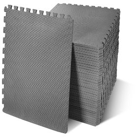 Only Supports Self Pickup  Jigsaw Sports Mat With EVA Foam Interlocking Tiles For Gymnastics And Home Gym Floor Protection, Various Sizes And Colours (Option: Grey Half inch 36Pieces)