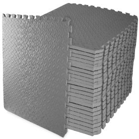 Only Supports Self Pickup  Jigsaw Sports Mat With EVA Foam Interlocking Tiles For Gymnastics And Home Gym Floor Protection, Various Sizes And Colours (Option: GreyThreequartersinch 24Pieces)