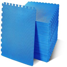 Only Supports Self Pickup  Jigsaw Sports Mat With EVA Foam Interlocking Tiles For Gymnastics And Home Gym Floor Protection, Various Sizes And Colours (Option: Blue Half inch 36Pieces)