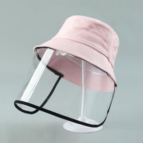 Child Protection Products Hot Buy Anti-spitting Protective Hat Dustproof Cover Kids Boys Girls Fisherman Hat (Option: No pink-48cm)