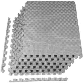 Only Supports Self Pickup  Jigsaw Sports Mat With EVA Foam Interlocking Tiles For Gymnastics And Home Gym Floor Protection, Various Sizes And Colours (Option: Grey 1inch 6Pieces)