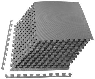 Only Supports Self Pickup  Jigsaw Sports Mat With EVA Foam Interlocking Tiles For Gymnastics And Home Gym Floor Protection, Various Sizes And Colours (Option: Grey Half inch 12Pieces)