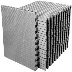 Only Supports Self Pickup  Jigsaw Sports Mat With EVA Foam Interlocking Tiles For Gymnastics And Home Gym Floor Protection, Various Sizes And Colours (Option: Grey 1inch 18Pieces)