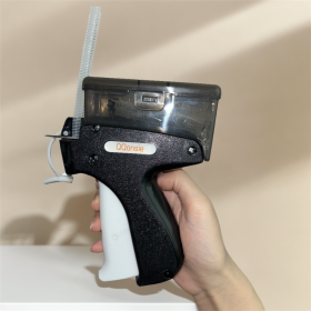 Quick Clothing Fixer, 1 Count Handheld Tag Attacher Gun With 5 Counts Needles & 1000pcs Barbs Fasteners, Sewing Craft Kit For Retail Hang Price Fabric (Color: Black)