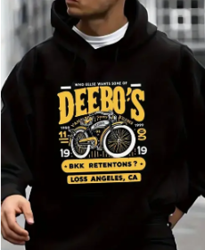 Men's Printed Hoodie (Option: Black-2XL)