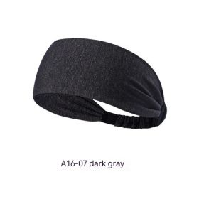Quick-drying Antiperspirant Yoga Hair Band For Women (Option: Dark gray)