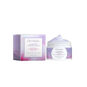 OceAura Blueberry Whipped Scrub, Exfoliating Tender Lighten Body Dull Brightening Skin Scrub (Option: 4Pcs)