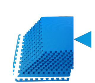 Only Supports Self Pickup  Jigsaw Sports Mat With EVA Foam Interlocking Tiles For Gymnastics And Home Gym Floor Protection, Various Sizes And Colours (Option: Blue Half inch 12Pieces)